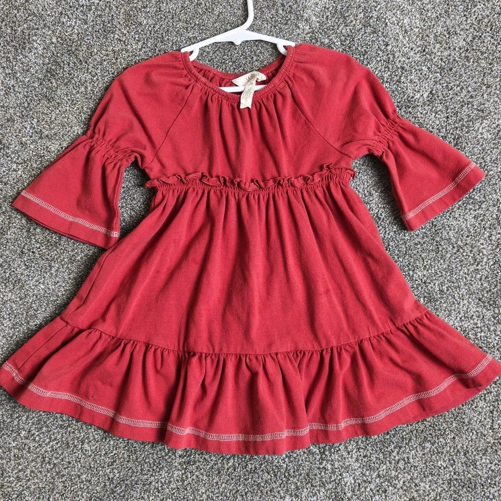 Matilda Jane Girls Dress Lot Size 2 Floral Red‎ Boho Ruffle Boutique - Picture 2 of 12